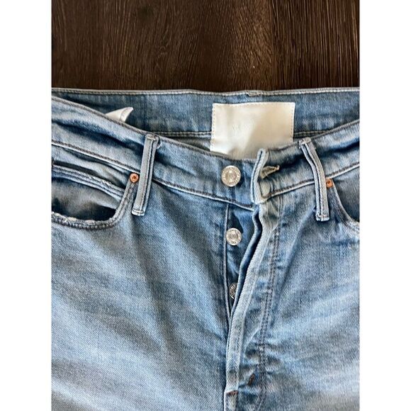 Mother Jeans Womens 27 Blue The Dazzler Ankle Denim Button Fly So Cute! - Picture 5 of 9